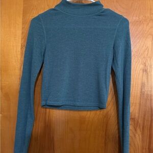 Urban Outfitters Teal Long Sleeve Crop Top